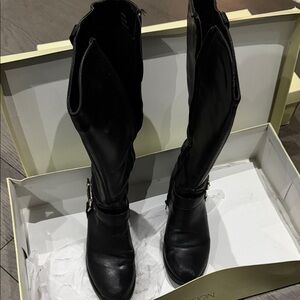 Expressions Sleek Black Over the Knee Boots